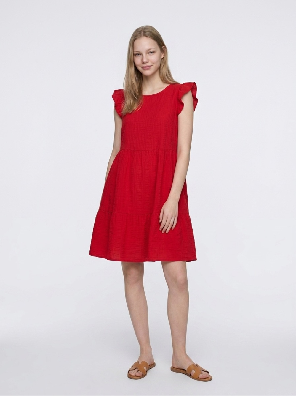 Comfortable Red Mini Dress
